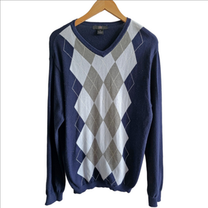 H&H MEN Cotton Argyle Sweater